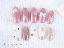 リール アイプラスビューティー(Rire eye + beauty)/冬Xmas上品ピンクネイル