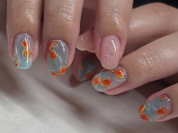 メルシー ネイル(mercii nail)の写真/《トレンド×季節のデザイン》フォルムにも徹底的にこだわり美爪にお仕上げ♪文字入れOK！推し活にも◎