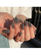 Mネイルアンドカフェ シェレステ/black flash