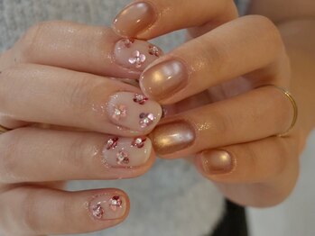 フィロンネイル たまプラーザ店(filonnail)の写真/"こだわりぬいたさりげなさ"を。インク/色混ぜ等ニュアンス特化のデザインが豊富【定額ニュアンス¥7500～】