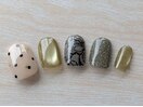 黒レース×ニュアンスネイル