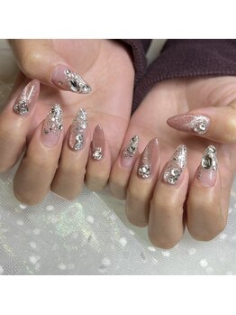 白べぇーっ 本店 湊町店/ストーンキラキラネイル