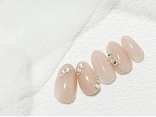 リベレ 福島店(LIBELLE)/ワンホンネイル/上品ビジュー