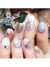 ネイルサロン 阡夜一夜/天然石ニュアンスシェルネイル