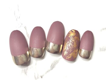 根元フレンチミラ×マット