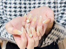 ウサギネイル 新大久保店(usagi nail)/マグネットフレンチ秋可愛い