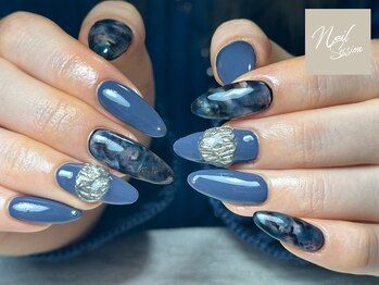 ネイルセッション(nail session)/ネイビーモードネイル