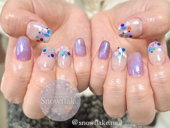 スノーフレーク(Snowflake)/季節定額コース☆6月梅雨ネイル