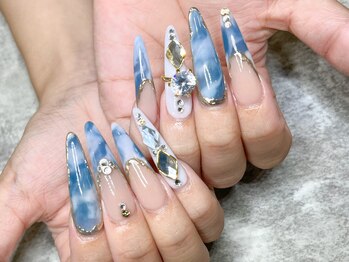 エムネイル(M-Nail)/★マーブルフレンチネイル★