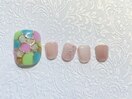 ステンドグラスフットネイル