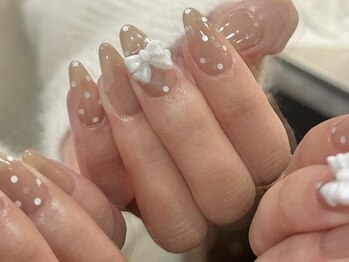 アイネイルズ 渋谷店(I nails)/【Karin.m】ホログラムリボン