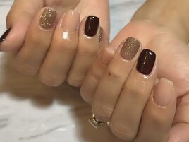 クリスマスワンカラーネイル