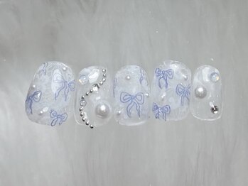 ネイルメゾン 渋谷店(NAIL MAISON)/リボンチェーンパール¥7500