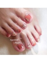 たゆ ネイル(たゆnail)/ニュアンスオレンジフットネイル