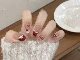 クリスマス/冬ネイル/ツイード