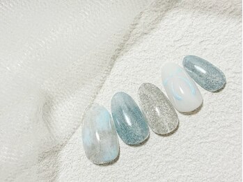 ニュアンスネイル/ブルーリボン