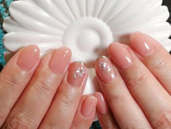 ルームヘアネイル 曙橋店(Room hair nail)/キラキラお花ネイル