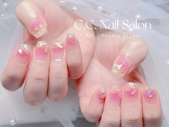シーシーネイルサロン 池袋(C.C.Nail salon)/キラキラチークネイル