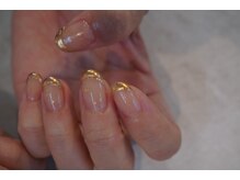 オブヘア ジユウガオカ(of HAIR jiyugaoka)/ゴールドフレンチにクリアライン