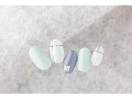 チェック柄ネイル