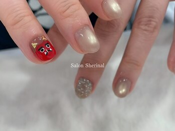 シェリナル 平岸店(Sherinal)/持ち込み節分ネイル☆