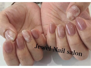 ジュエルネイルサロン(Jewel)/ワンカラー+アート