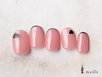 アイネイルズ 横浜EAST店(I-nails)/ブラックスキニーフレンチネイル