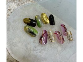 和柄ネイル　新年、成人式