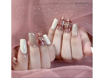 ピュアアンドリッチネイルサロン(Pure&Rich Nail Salon)/チェックネイル/韓国風