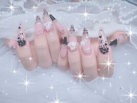 チェック秋ネイル