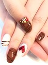 バレンタインチョコネイル