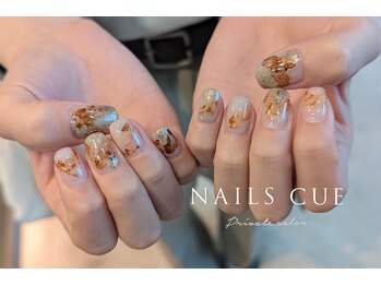 ネイルズキュー(NAILS CUE)/秋ネイル/ブラウン