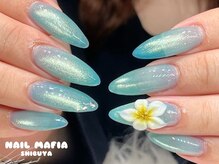 ネイルマフィア 渋谷(NAIL MAFIA)/夏/プルメリア/お花/渋谷