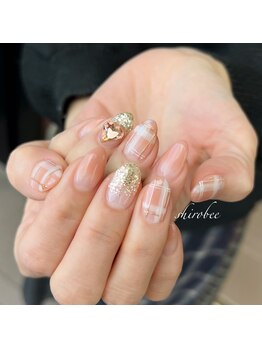 白べぇーっ 本店 湊町店/チェックネイル