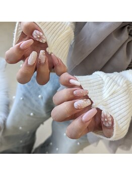 ラボーテ 金沢店(LABEAUTE)/お花ネイルお客様持ち込みネイル