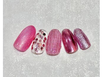 ネイルサロン ロゼプリュム/ピンクバカラ