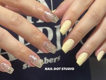 ネイルドットスタジオ 堺筋本町(NAIL DOT STUDIO)/ラメ×ワンカラー