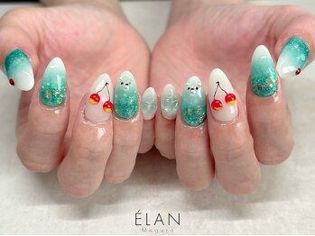 クリームソーダネイル