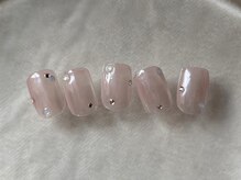 ノンチェ 西宮北口(Nonche)/ピンクベージュオーロラネイル