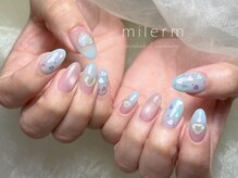 ミレーム(milerm)/水色ハートホロネイル/Miki