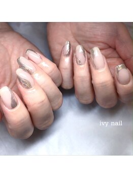 アイビーネイル(ivy-nail)/ニュアンスミラーネイル♪
