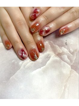 クリアー(clear)/赤茶天然石