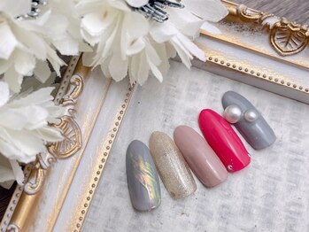 ネイルサロン&スクール ジーナ(GINA)/くすみカラー×ニュアンスネイル