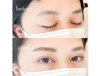 ムード アイルーム(mood -eye room-)/上まつげパーマ+眉スタイリング