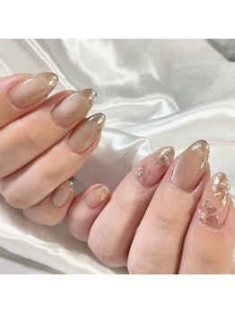 ミラーフレンチフラワー♪