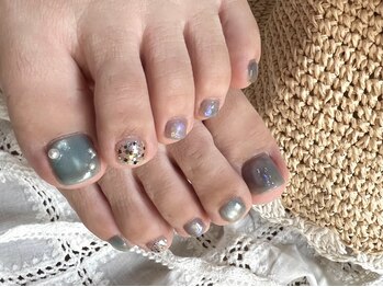 ラグゼエヌユー(luxxe_nu.)の写真/20種以上から選べる定額デザインはフット・ハンド同金額♪かかとつるつる角質ケアもおすすめ☆