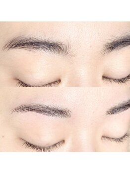 エメトワ 上尾(AIMETOI)の写真/【美眉アイブロウワックス(間引きカット/メイク付)¥5300】プロ設計で"自分に似合う眉"が見つかる◎メンズOK