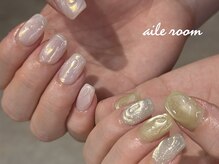 エールルーム 中目黒(aileroom)/イエロー きらきら ネイル