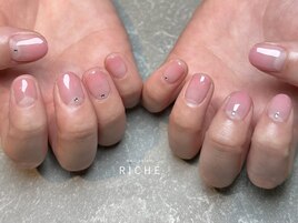 春グラデーションネイル