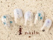 アイネイルズ 町田店(I nails)/塗りかけ押し花 7980円